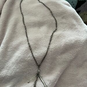 Chan Luu Silver-Tone Layered Pendant Necklace